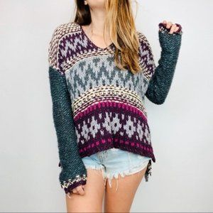 Free People Chunky Knit Hooded Sweater